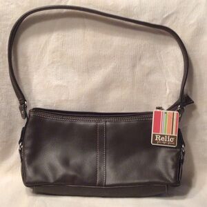 Relic Dark Brown Leather Shoulder Bag